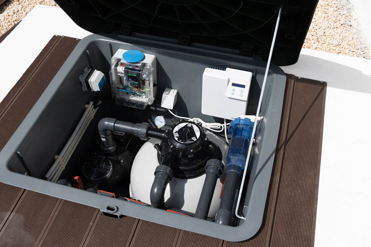 Above ground pool pump and filter system installation details